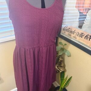 Roxy Plum Lace Mini Dress